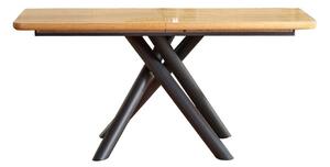 Masă Houston 880Negru, Stejar, 8x9x16cm, ExtensieExtensie, Furnir din lemn natural, MDF, Metal