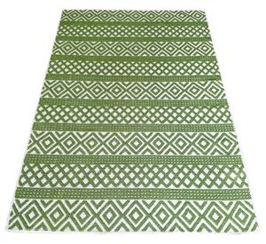 Covor tesut din Bumbac, verde, 80x200 cm, CBB625