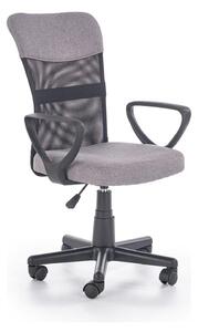 Scaun birou TIMMY, gri/negru, stofa clasica/plasa, 52x59x81/91 cm