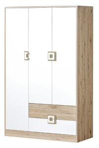 Dulap Tolfere 103Stejar deschis, Alb, 19x12x5cm, Uși dulapUși dulap: Cu balamale