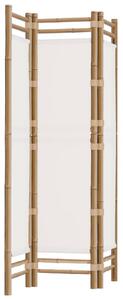 Separator de cameră pliabil cu 3 panouri 120 cm bambus și pânză
