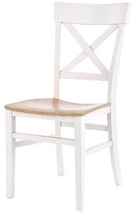 Scaun Tutti, stejar/alb, lemn de fag, 44X56X90 CM