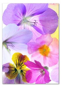 Tablou Printat Pe Sticlă flori colorate