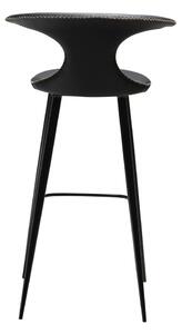 Scaun de bar cu șezut din piele artificială DAN-FORM Denmark Flair, negru