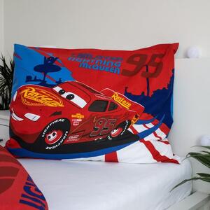 Lenjerie de pat din bumbac cu efect luminos pentru copii Jerry Fabrics Cars, 140 x 200 cm