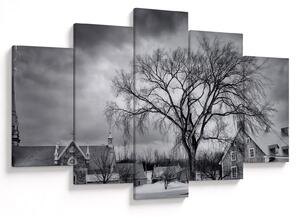 Tablou cu sat alb negru (150x105 cm)