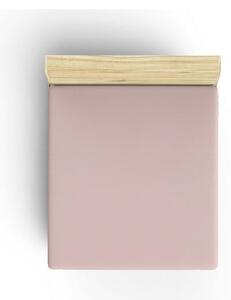 Cearceaf roz din bumbac cu elastic 140x200 cm – Mijolnir