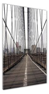 Pictura pe sticlă acrilică Podul Brooklyn