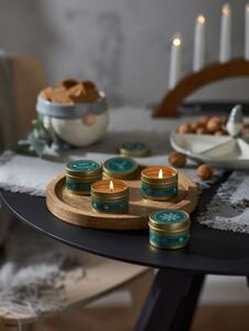 Sinsay - Set de 4 lumânări parfumate Happy Holidays - albastru-verzui