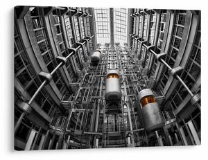 Tablou cu lift în clădire (70x50 cm)
