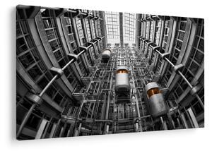 Tablou cu lift în clădire (90x60 cm)