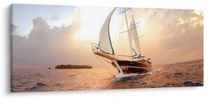Tablou cu iaht (120x50 cm)