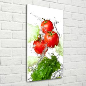 Imagine de sticlă Tomate și salată