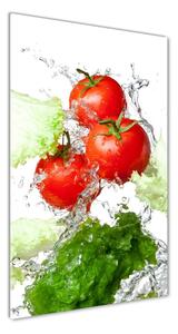 Imagine de sticlă Tomate și salată