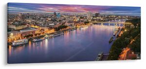 Tablou cu orașul Bratislava cu râu (120x50 cm)