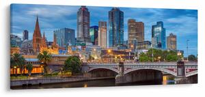 Tablou cu orașul Melbourne (120x50 cm)
