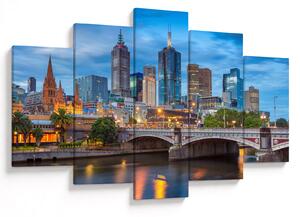 Tablou cu orașul Melbourne (150x105 cm)