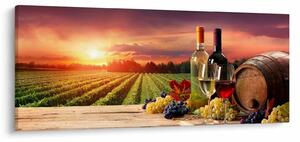 Tablou cu vie și vin (120x50 cm)