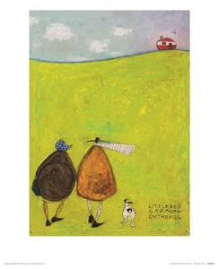 Sam Toft - Little Red Caravan on the Hill Reproducere, Sam Toft, (30 x 40 cm)