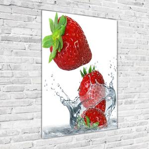 Fotografie imprimată pe sticlă căpșune