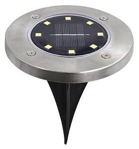 Spot solar incastrabil, set 4 bucati, 8 LED-uri SMD, senzor crepuscular, IP54, otel inoxidabil