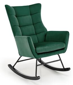 Scaun balansoar Houston 1863, Negru, Verde, 92x70x90cm, 14 kg