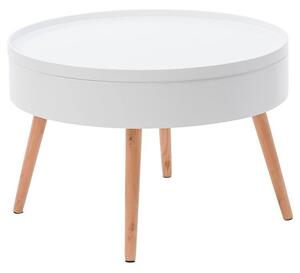 Masă de cafea rotundă cu spațiu de depozitare 60 cm