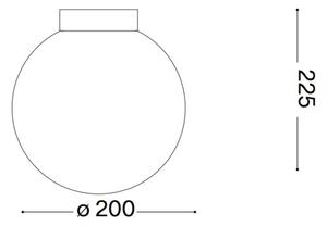 Aplică Ideal Lux CARTA 1xE27/25W/230V d. 20 cm alb