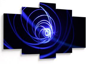 Tablou cu spirale albastre (150x105 cm)