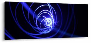 Tablou cu spirale albastre (120x50 cm)