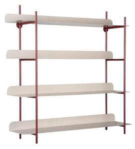 Raft burgundy/gri etajat din metal 60 cm Reina Cuatro – PT LIVING