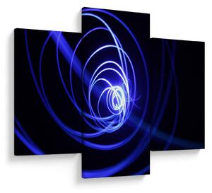 Tablou cu spirale albastre (90x60 cm)