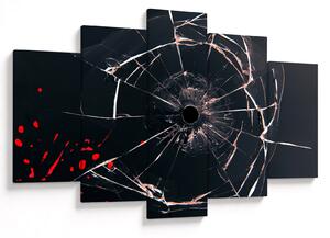 Tablou abstract - sticla spartă (150x105 cm)