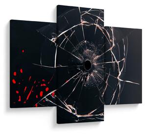 Tablou abstract - sticla spartă (90x60 cm)
