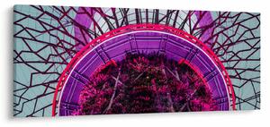 Tablou abstrac - crengi violete (120x50 cm)