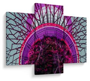 Tablou abstrac - crengi violete (90x60 cm)