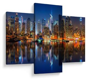 Tablou cu Manhattan noaptea (90x60 cm)