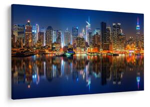 Tablou cu Manhattan noaptea (90x60 cm)