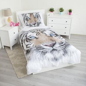 Lenjerie bumbac Jerry Fabrics White Tiger, 140 x 200 cm, 70 x 90 cm