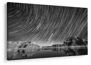 Tablou albnegru cu cerul și stele (90x60 cm)