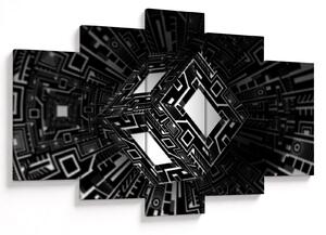 Tablou cu un cub abstract (150x105 cm)