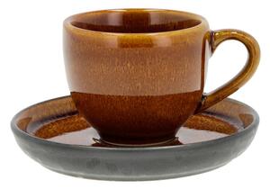 Ceașcă chihlimbar pentru espresso din ceramică 70 ml Gastro Black/Amber – Bitz