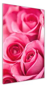 Pictura pe sticlă acrilică trandafiri roz