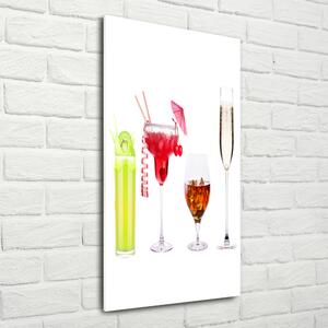 Fotografie imprimată pe sticlă cocktail-uri colorate