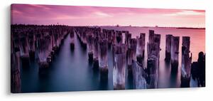 Tablou cu pari din lemn (120x50 cm)
