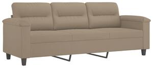 Canapea cu 3 locuri, gri taupe, 180 cm, țesătură microfibră