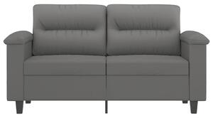 Canapea cu 2 locuri, gri închis, 120 cm, țesătură microfibră