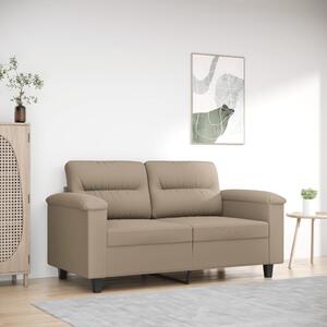 Canapea cu 2 locuri, gri taupe, 120 cm, țesătură microfibră