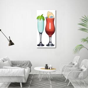Tablou din Sticlă cocktail-uri colorate