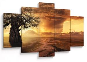 Tablou cu norii portocalii (150x105 cm)